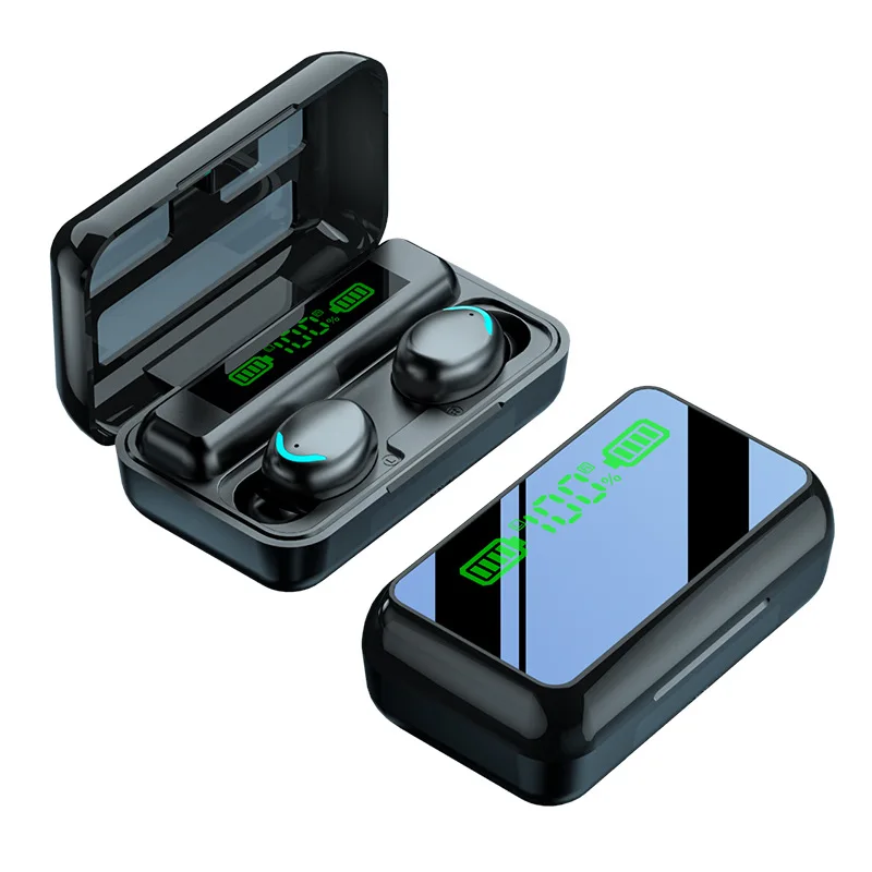 

R1TWS Wireless Bluetoot Headset Waterproof Wireless Headphones With Charging Box Can Be Wsed As Makeup Mirror 9D Stereo Earphone