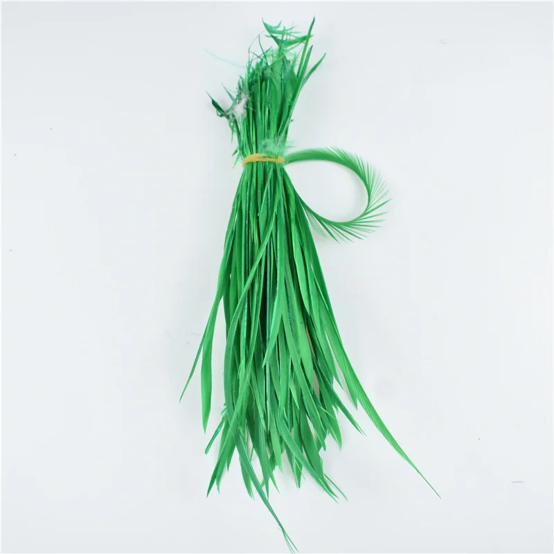 Grass green Натуральные окрашенные гусиные перья для рукоделия 5-7 дюймов/13-18 см DIY Plume украшения перья для изготовления ювелирных изделий Перья DIY Декор - Цвет: Grass green