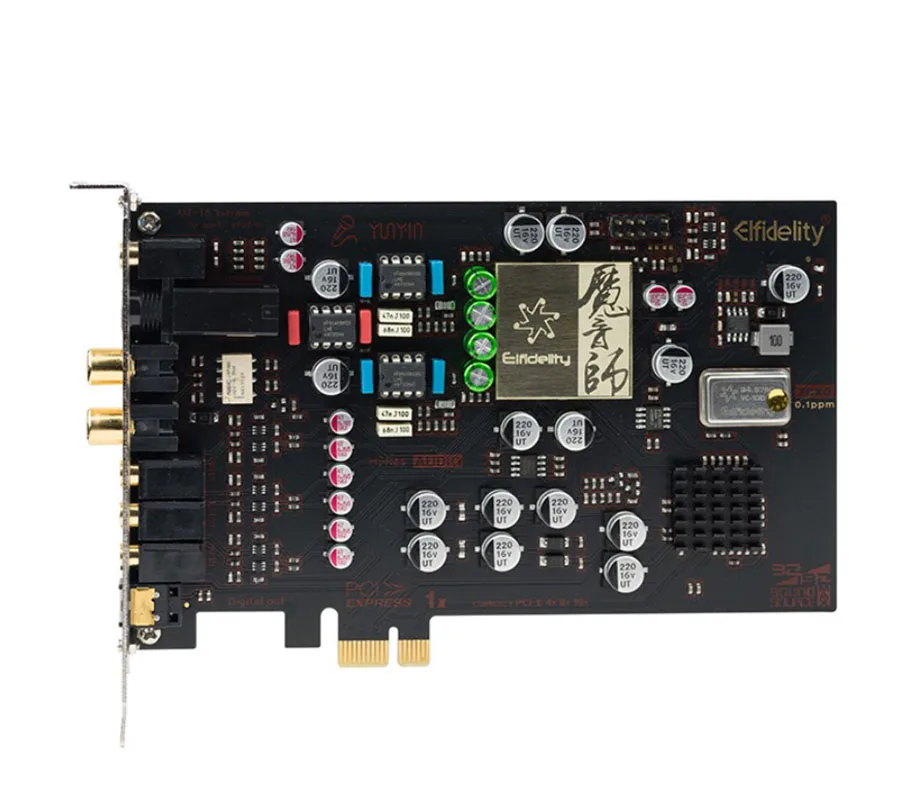 Elfidelity PCIe sound card 2.0 channel Lotus fiber optic computer HIFI music card 3 op amp