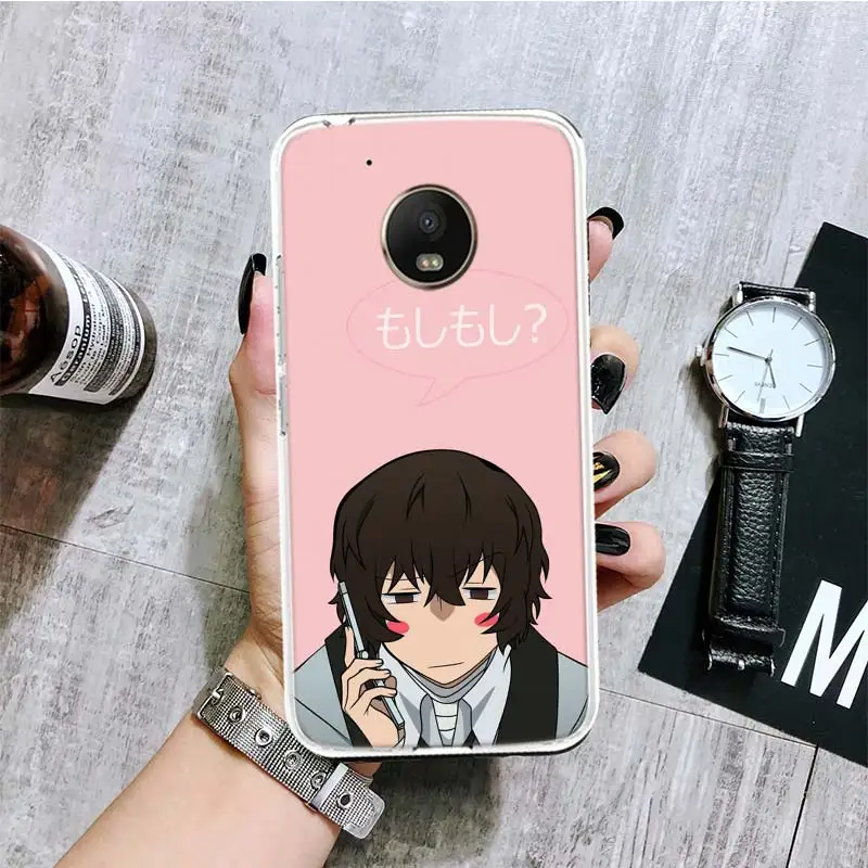 Bungo бродячие собаки Dazai аниме чехол для телефона Motorola Moto G9 G8 G7 G6 G5 E6 E5 E4 Plus Play Power One