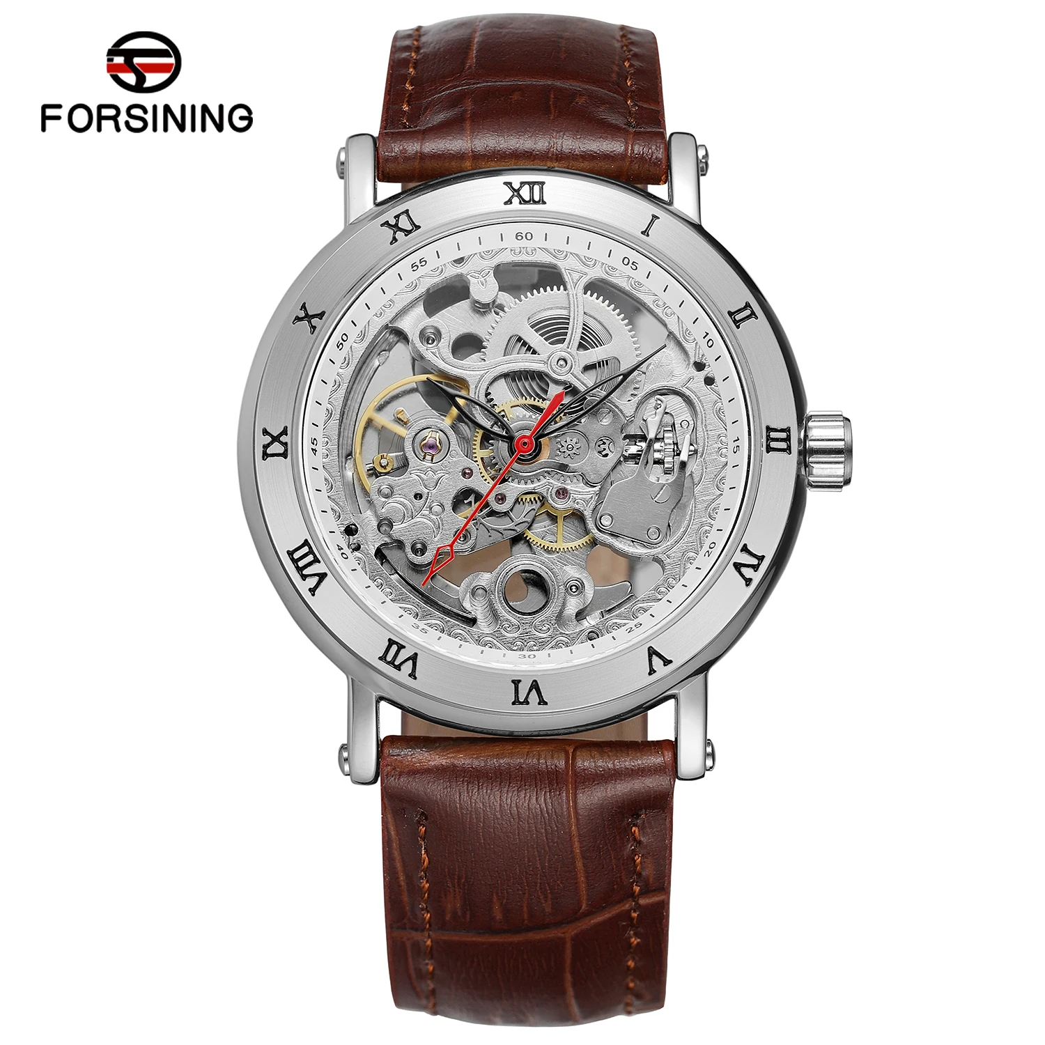 Часы наручные FORSINING Мужские механические простые повседневные автоматические с