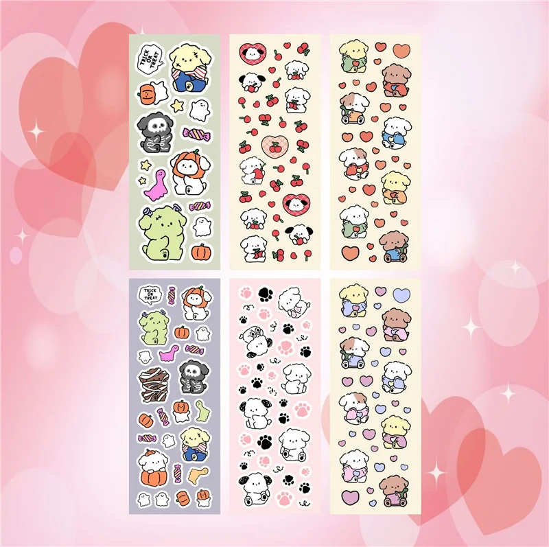 Ins Милая мультяшная собака лазерная наклейка красочный Справочник декорация