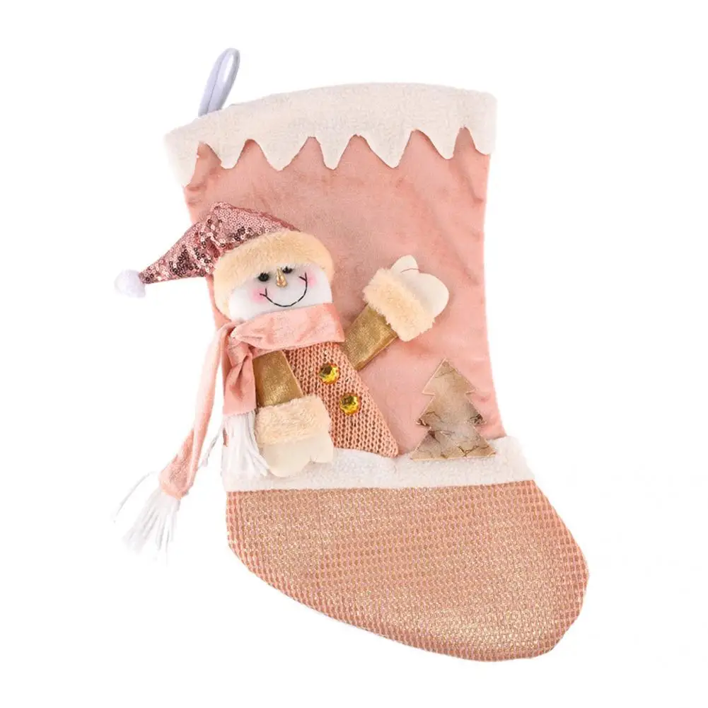 

Lovely Fabric Christmas Stocking Xmas Tree Pendant Ornament Festival Decor