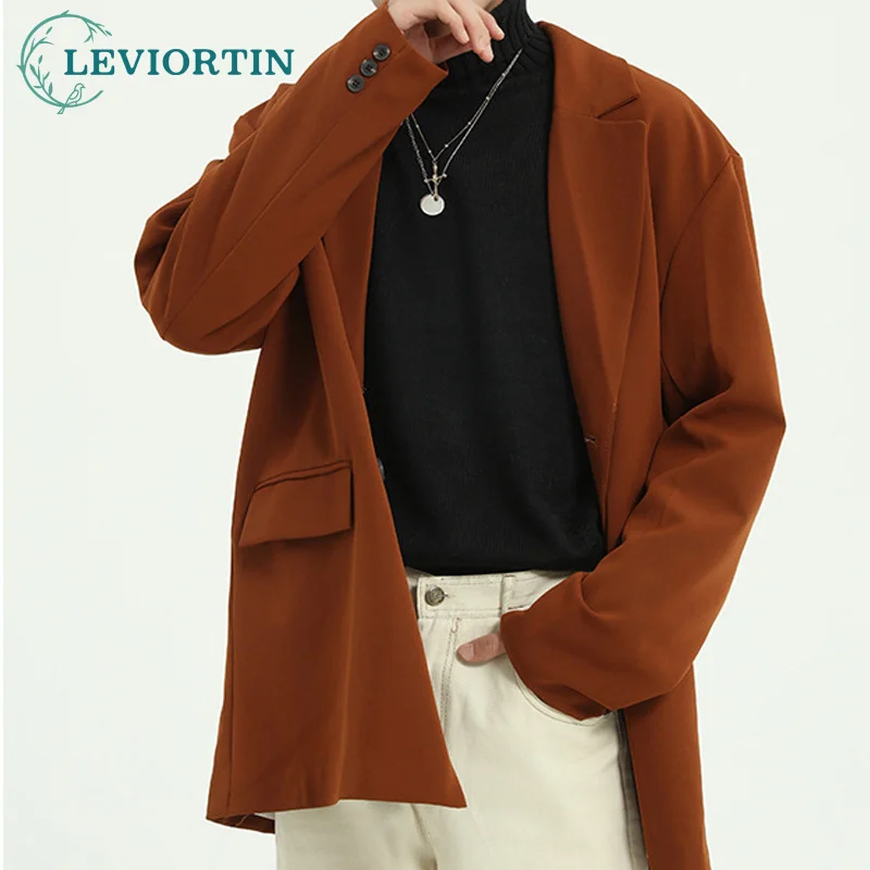 

Casual Suit Jacket Male Oversize Korean Trend Summer Thin Handsome Men Small Suit Elegant Dk Uniform High Street Japan Harajuku