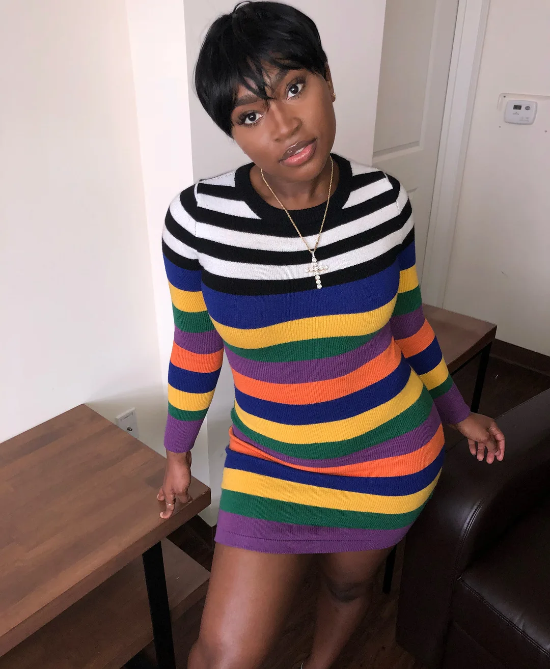 

S-XL Women's Casual Short Sleeve Striped Bodycon T Shirt Short Mini Dress