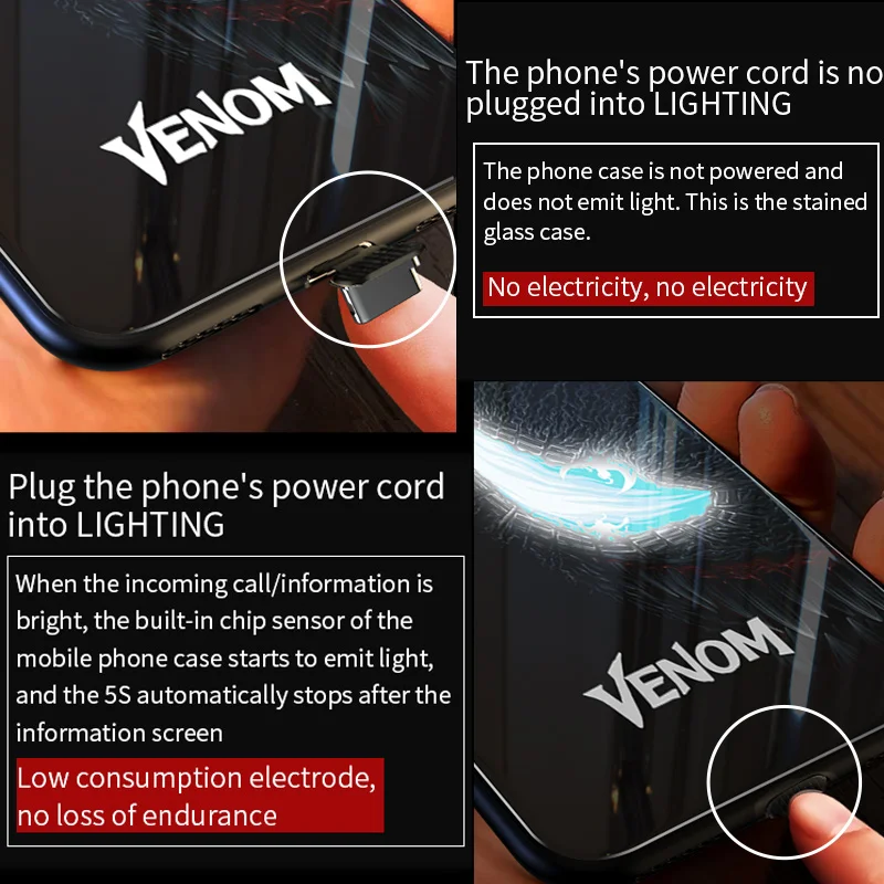 X-it Smart LED светящийся чехол для телефона Apple iPhone X XS XR MAX 6 6S 7 8 Plus Чехлы задней панели