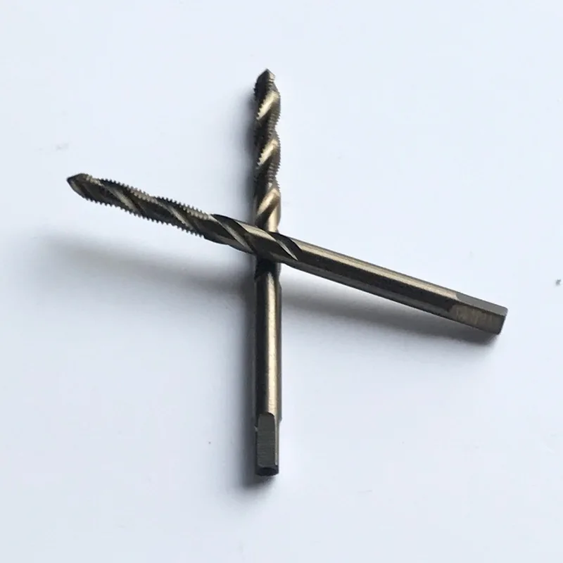 

Free shipping of high quality HSS M35 Co 5% Full CNC grinded 2pcs Machine sprial flute Taps Screw Taps M4*0.7 for SS workpiece