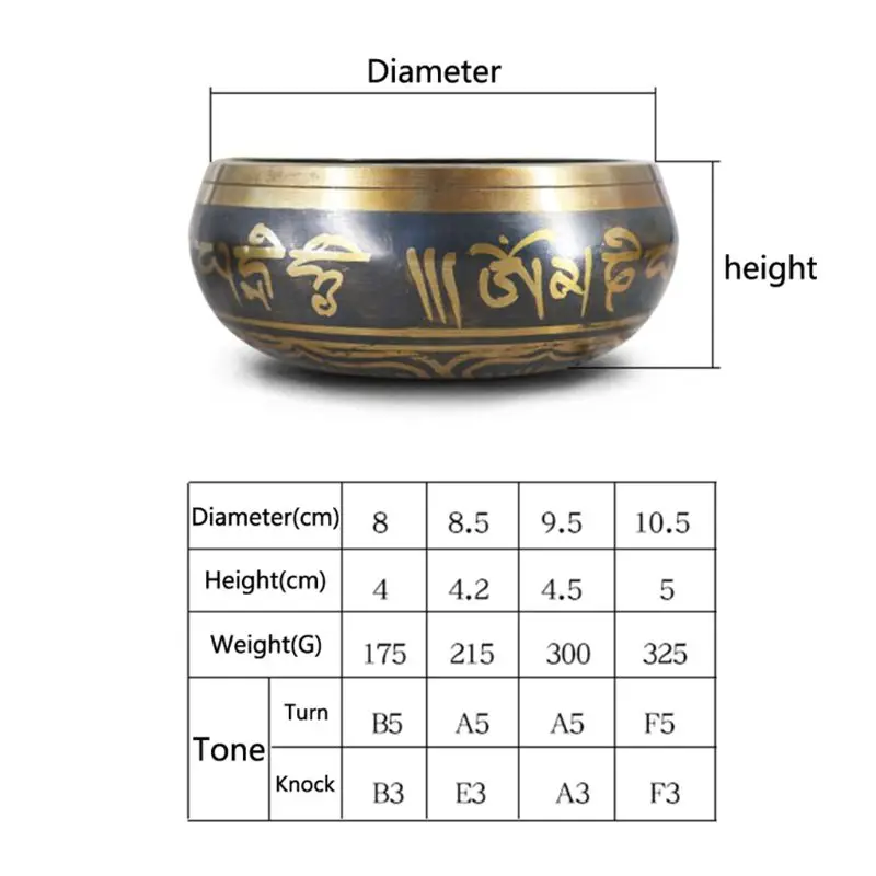 

Tibetan Bowl Singing Bowl Nepalese Buddhist Chanting Yoga Chakra Meditation Bowl Drop Shipping