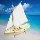 Модель парусника в масштабе 130, наборы моделей для сборки корабля сделай сам, классические деревянные парусные лодки ручной работы, подарок для детей