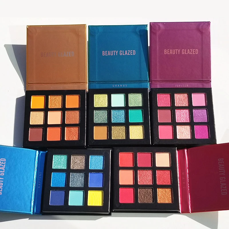 Палетка водостойких теней Beauty Glazed для век с матовыми жемчужинами 9 цветов нюдовые