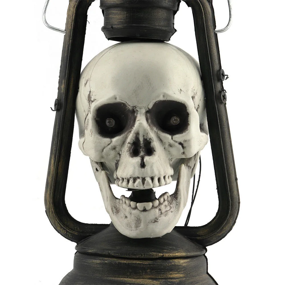 2019 New LED Skull Lantern Glowing Eyes Creepy Hanging Lamp Halloween Decor props Holiday Decorations | Дом и сад