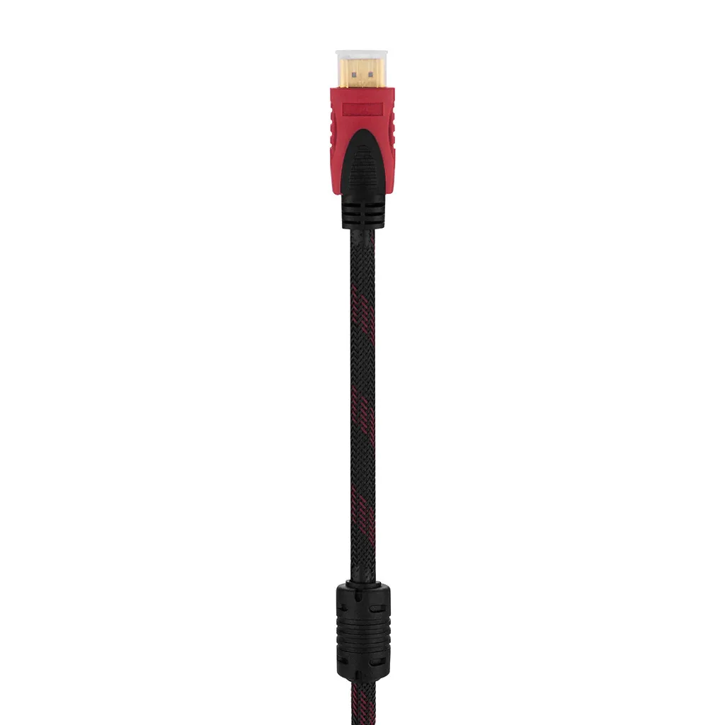 1 4 в высокоскоростной HDMI видео аудио плоский кабель 1080 а HD TV красный черный