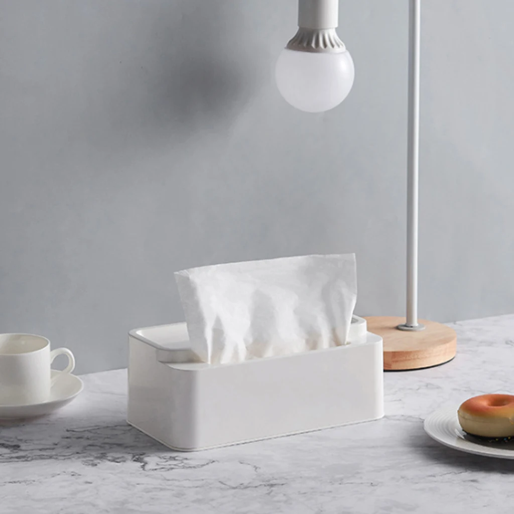 Прямоугольная коробка для салфеток кухни гостиной хранения простой белый