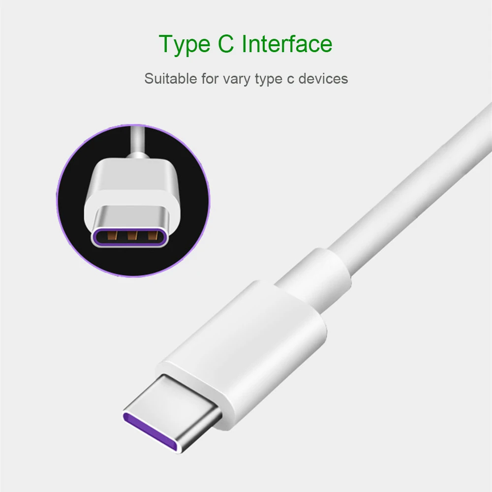 5A usb c cable For Samsung xiaomi redmi note 10 Huawei P30 Pro Fast Charge Mobile Phone Charging Wire White usb type c Cable