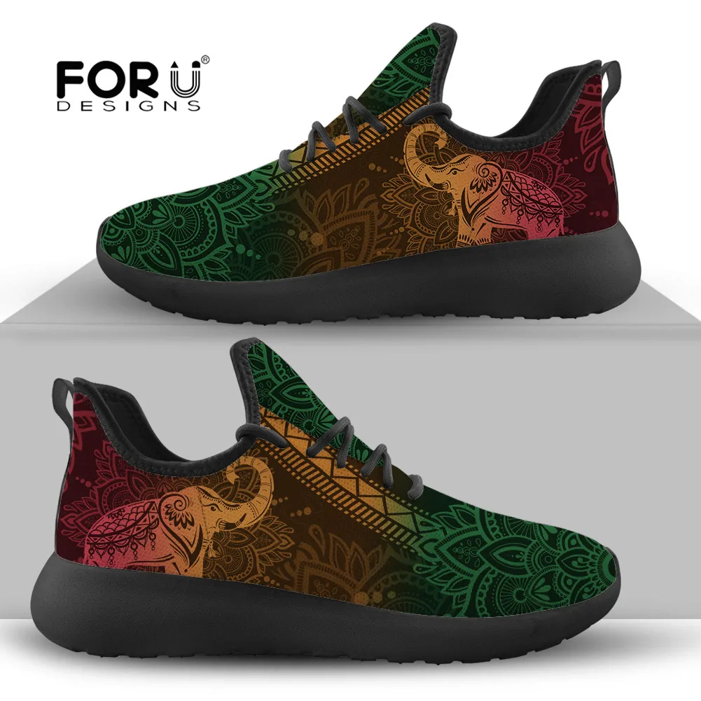 FORUDESIGNS/женские кроссовки Животный принт богемные Стиль Мандала с изображением