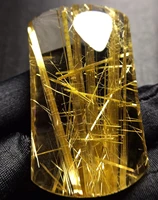 genuine natural gold rutilated quartz rectangle pendant brazil 48 528 313 7mm wealthy women men jewelry rutilated aaaaaaa