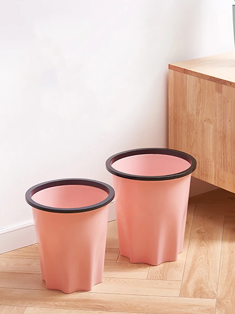

Trash Can For Bedroom Home Recycling Waste Bins Bathroom Colorful Dustbin Garbage Storage Bins Office Desk Trash Bin 24.5*26*17