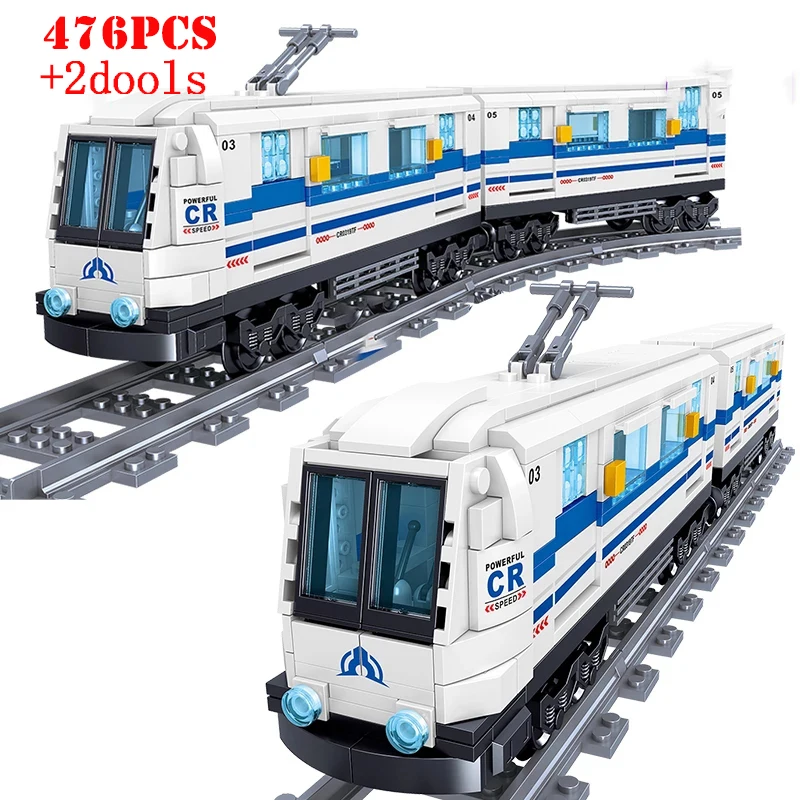 Городская серия строительных блоков для поездов высокой скорости в городском движении, технические кирпичи, обучающие игрушки, подарки для детей.