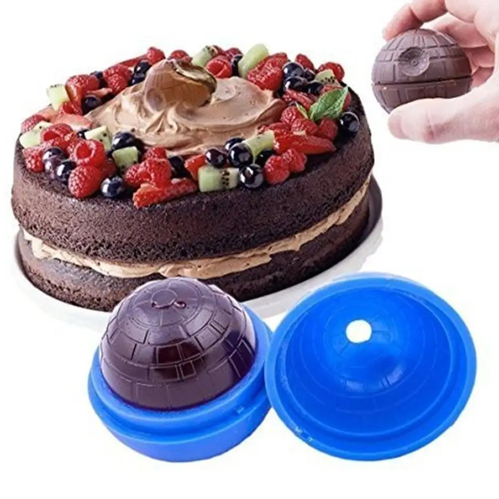 DIY креативные силиконовые синие войны Звезда смерти круглый шар ледяной куб плесень лоток пустыня Сфера плесень