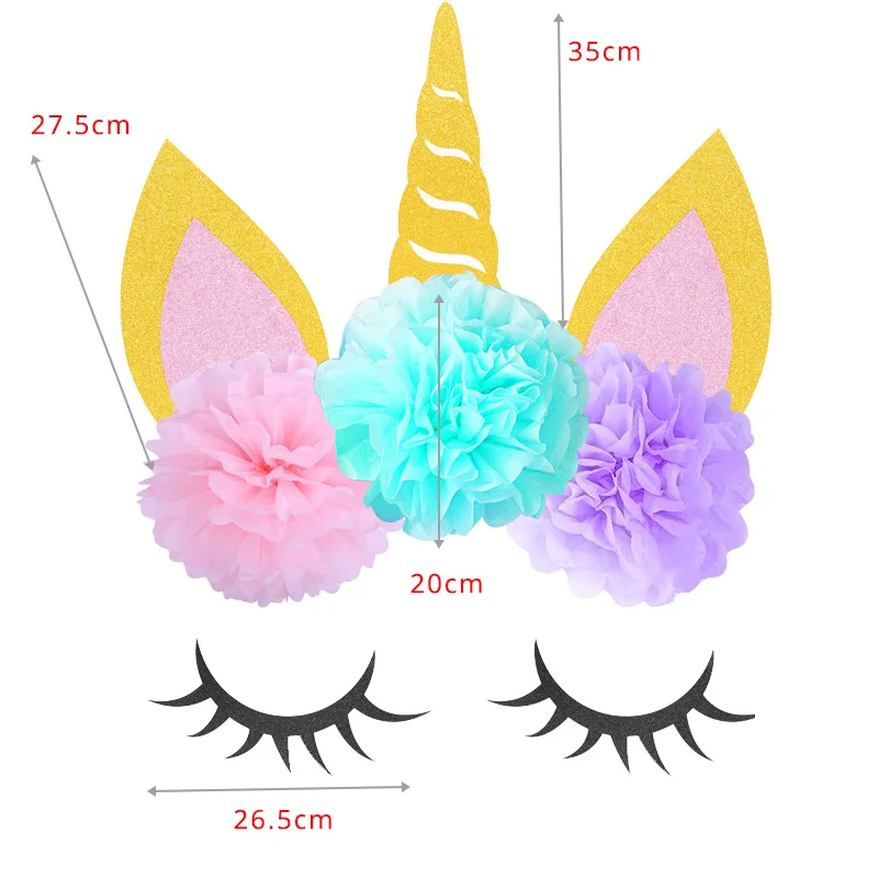 unicorn backdrop Cyuan Радуга Единорог день рождения фото стенд реквизит Единорог цветочный детский душ вечерние фоторамки реквизит Девушка День рождения украшения - Цвет: unicorn backdrop