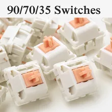 Feker 35/70/90pcs Similar to Holy Panda Switch 3 Pin Mechanical Keyboard Switch Replacement Tactile Polycarbonate Top Housing