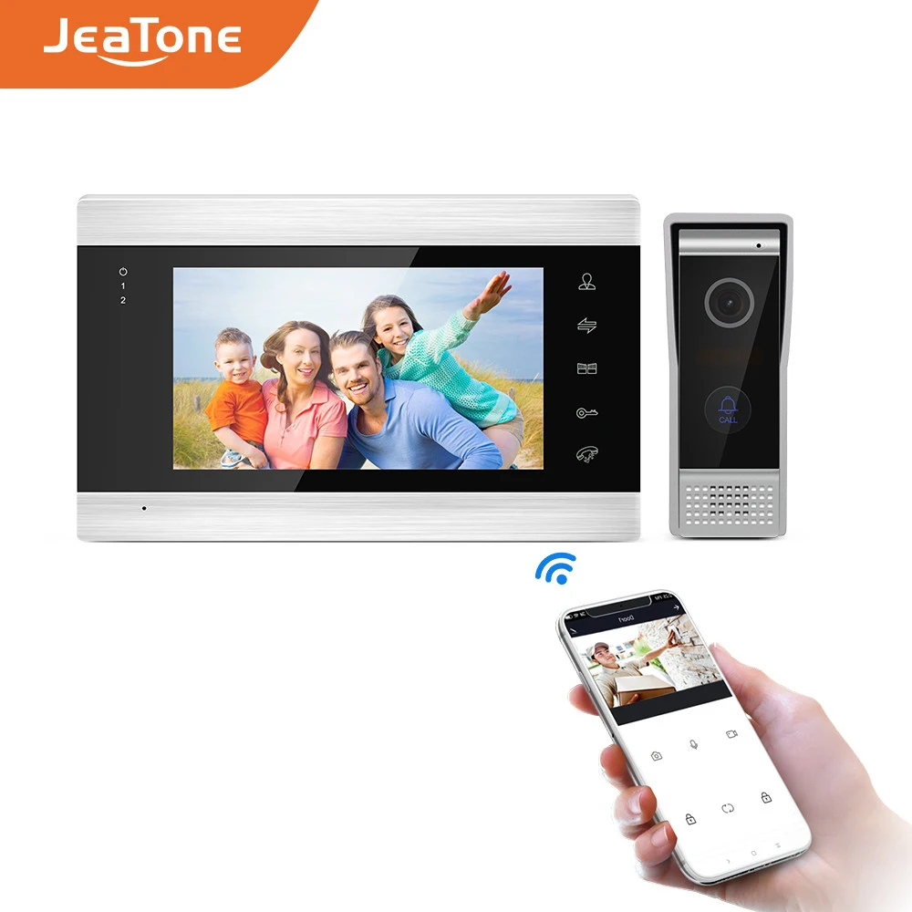 Jeatone 7 дюймовый монитор видеодомофон домашняя система безопасности видео дверной