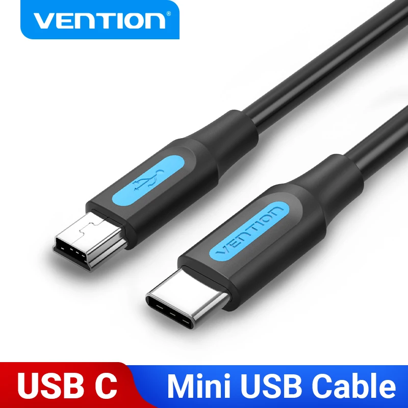 Vention USB C к Мини USB кабель Type C адаптер для цифровой камеры MacBook proMP3 плеер HDD Type-c к Мини USB кабель - изображение