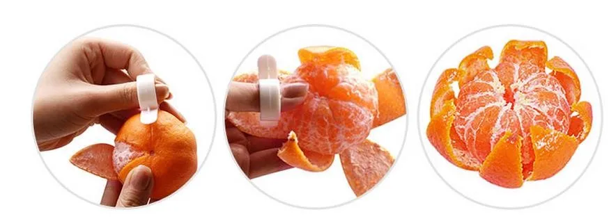 

1pcs Kitchen Gadgets Cooking Tools Peeler Parer Finger Type Open Orange Peel Orange Device