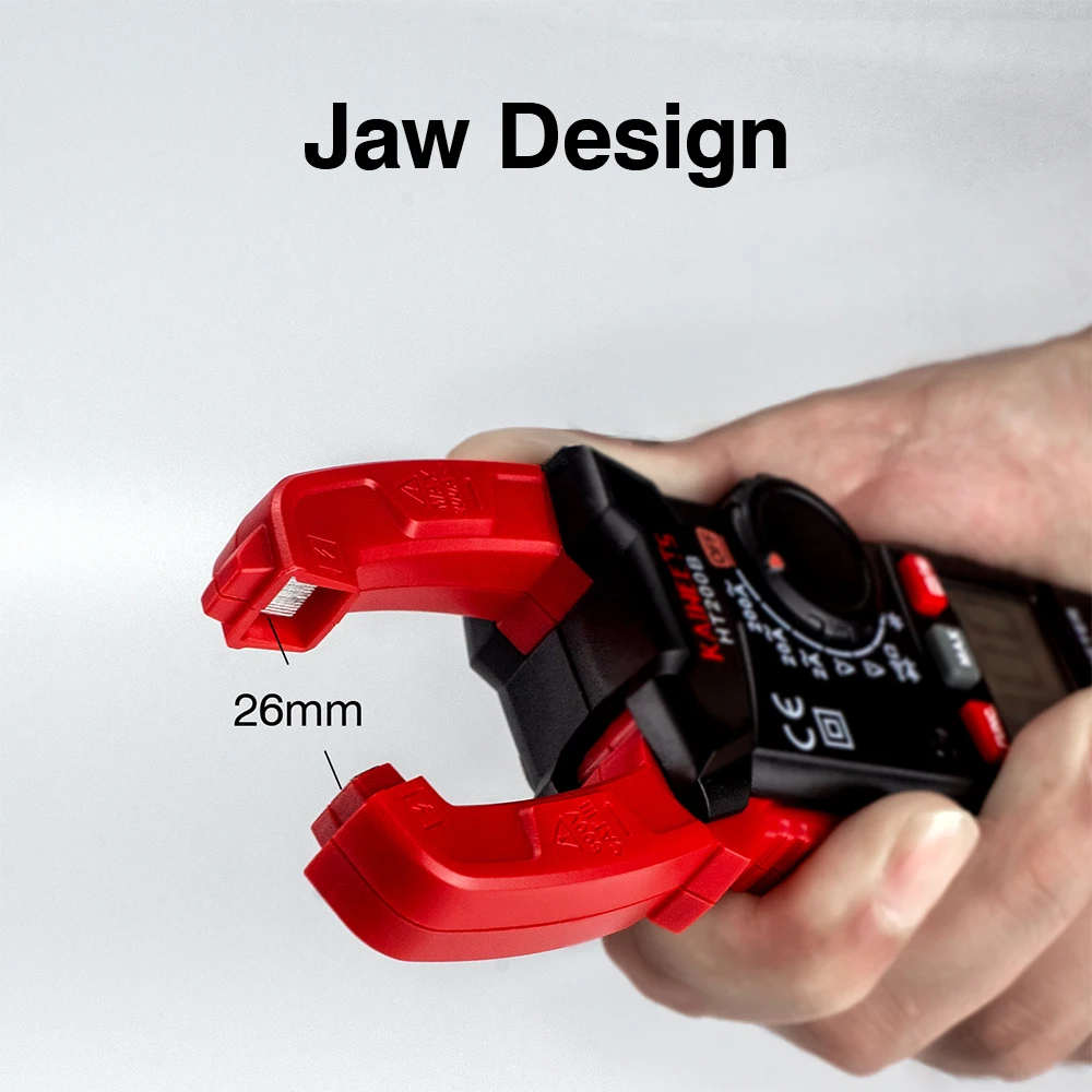 Мультиметр-зажим KAIWEETS HT200B цифровой тестер для измерения емкости и силы тока AC/DC