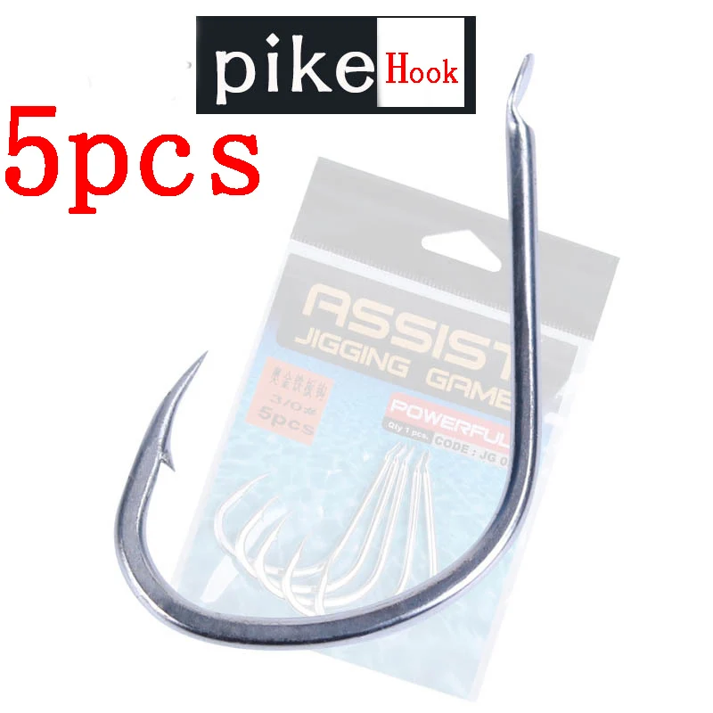 

5pcs/lot Orign Hook Saltwater Fishing Jig Single Hooks Barbed Octopus Hook Big Offset Fish Hooks Seawater Pike Peche Pesca