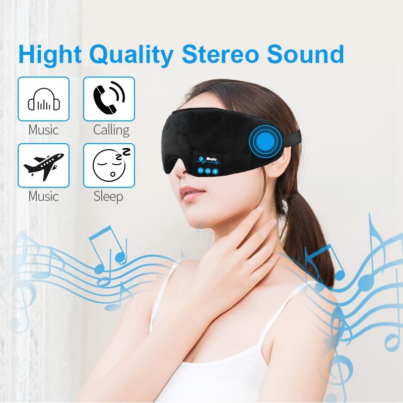 Наушники для сна очки Bluetooth 5 0 беспроводные музыкальные путешествий