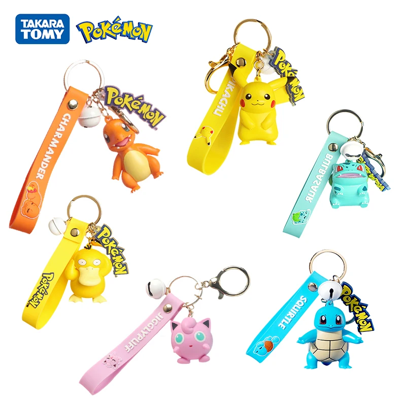 

6 pcs cute Pokemon Pikachu Charmander Psyduck Squirtle Jigglypuff Bulbasaur Bulbasaur Anime Figures action Toys Model child GIft