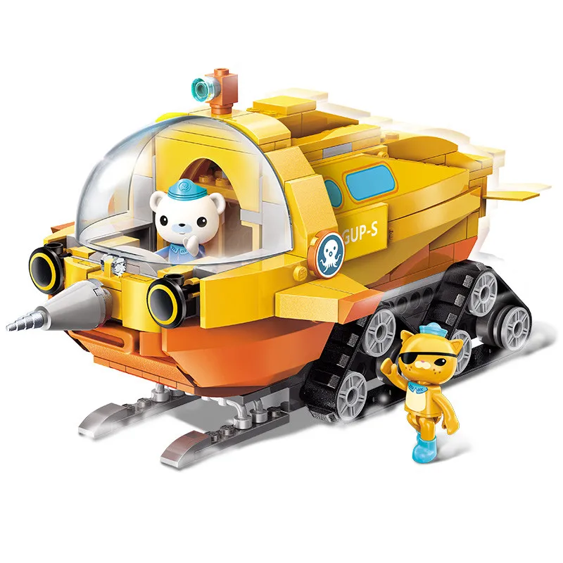 Enlighten Octonauts Building Blocks Octo-Pod Octopod Playset Barnacles kwazii peso Inkling 698pcs Educational Bricks Children | Игрушки и