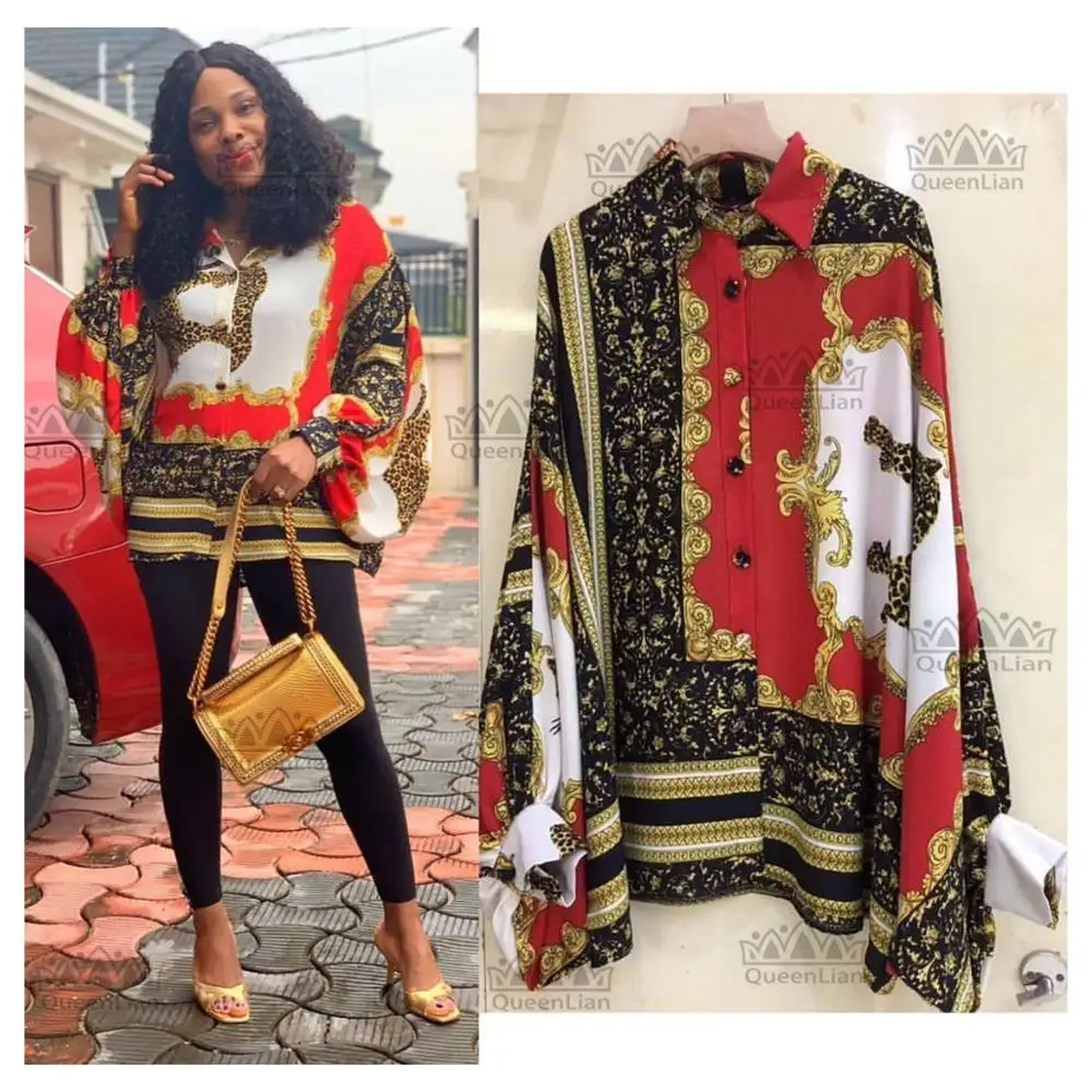 Рубашка с длинным рукавом летучая мышь в африканском стиле|Африканская одежда| |