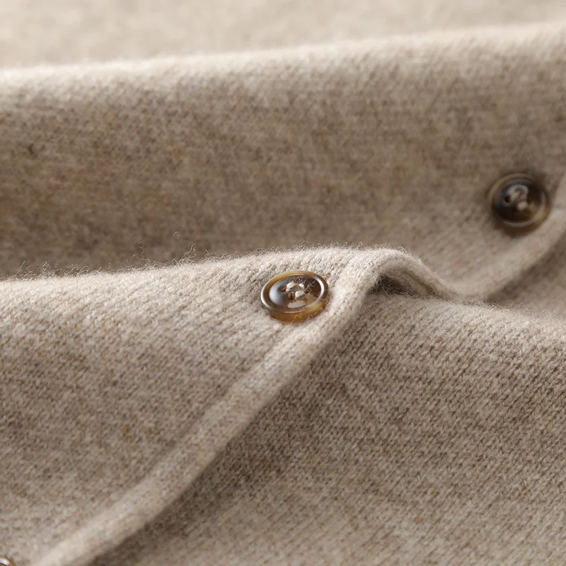 

100% Wool Knitted Jackets Woman Sleeveless Oneck Cardigans 2Color Vest Hot Sale 2020 Winter Autumn Female Sweaters