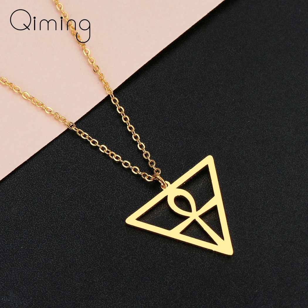 Винтажное ожерелье на ногу для женщин геометрический треугольник нержавеющая