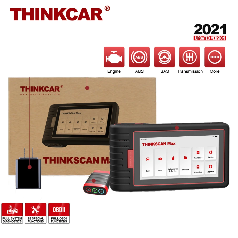 

THINKCAR Thinkscan Max Code Readers Scan Tools ODB2 ECU Coding Automotive DIY Full System Car obd2 Scanner Auto Diagnostic Tool