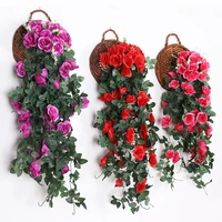 80cm artificial plants creeper rose leaf ivy vine for home wedding decor wholesale diy hanging garland artificial flowers