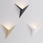 Светодиодный ные Настенные светильники треугольной формы, современный минималистичный настенный светильник в скандинавском стиле, комнатное освещение для гостиной, 3 Вт, искусственное простое освещение