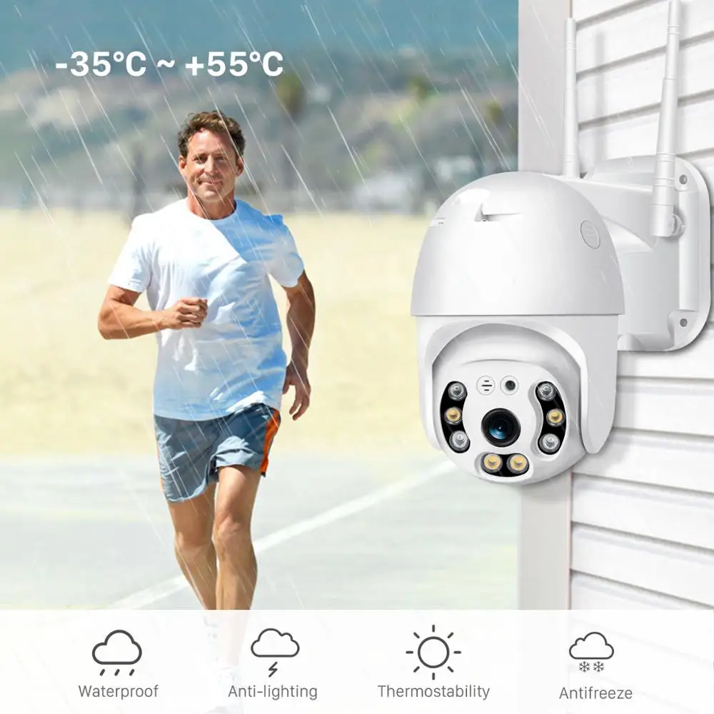 5MP 4G SIM Card IP Camera PTZ Wifi 4X Digital Zoom Auto Tracking Outdoor CCTV Security Wireless Mini ICSEE | Безопасность и защита
