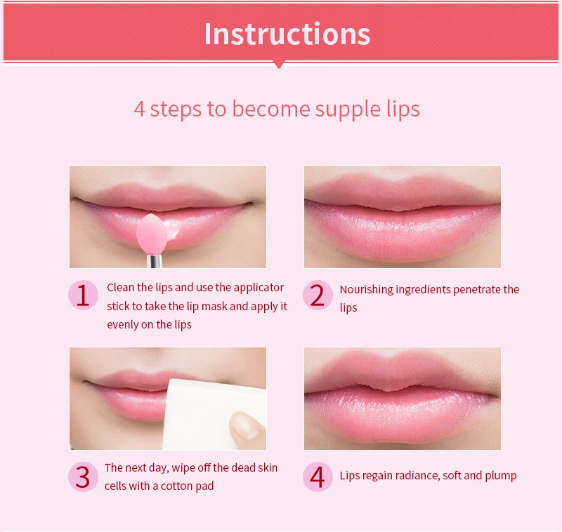 

Moisturizing Lip Mask Sleeping Mask Lip Balm Plumper Exfoliator Nourish Repair Fine Lines Lip Mask Cream Makeup Base Lip Care