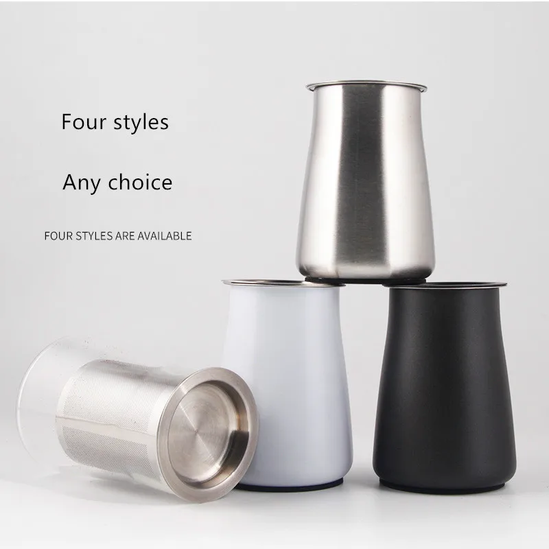 

Coffee Container Coffee Brewing Powder Grinder Grinder Sieve Powder Cup with Lid Hand Punch Fine Powder Filter Sieve