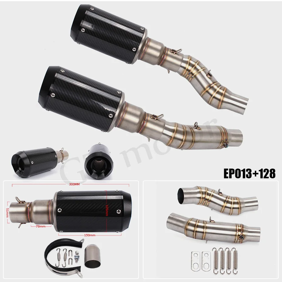 GT Motor-для Kawasaki Z1000 2010-2016 глушитель выхлопной трубы Средний Соединительный