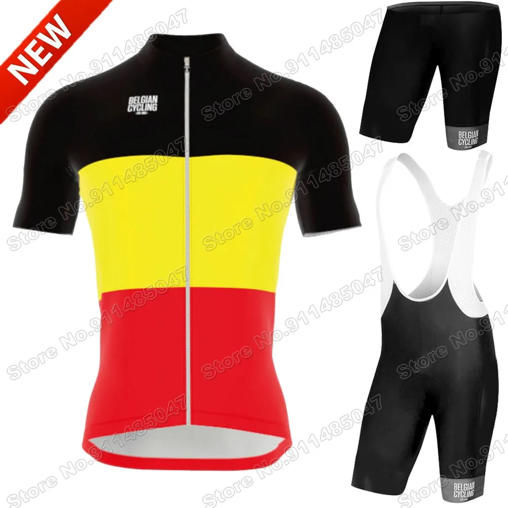 Комплект одежды для велоспорта из Джерси национальной сборной Бельгии 2021 летняя