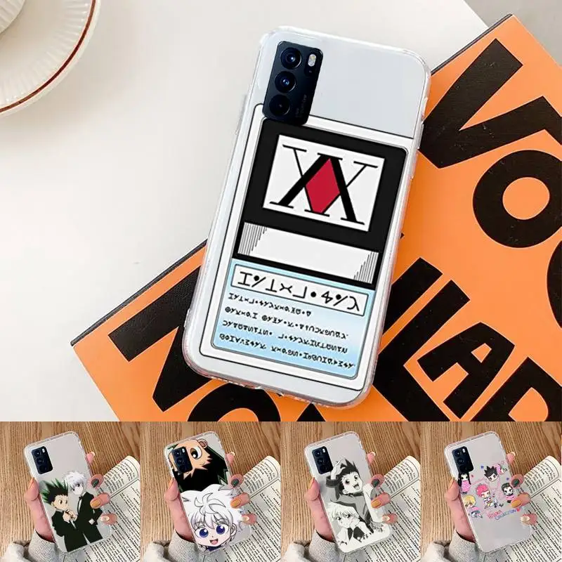 

Hunter X hunter Phone Case Transparent For oppo Realme FIND V X Q 2 3 5 7 11 50 GT Q2 PRO PLUS moible bag