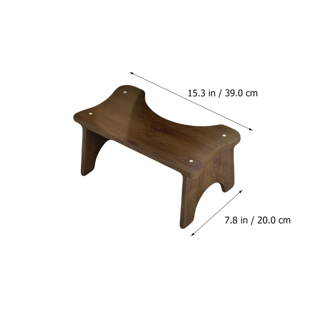 

1pc Wood Footstool Bathroom Toilet Stool Household Step Stool Standing Stool