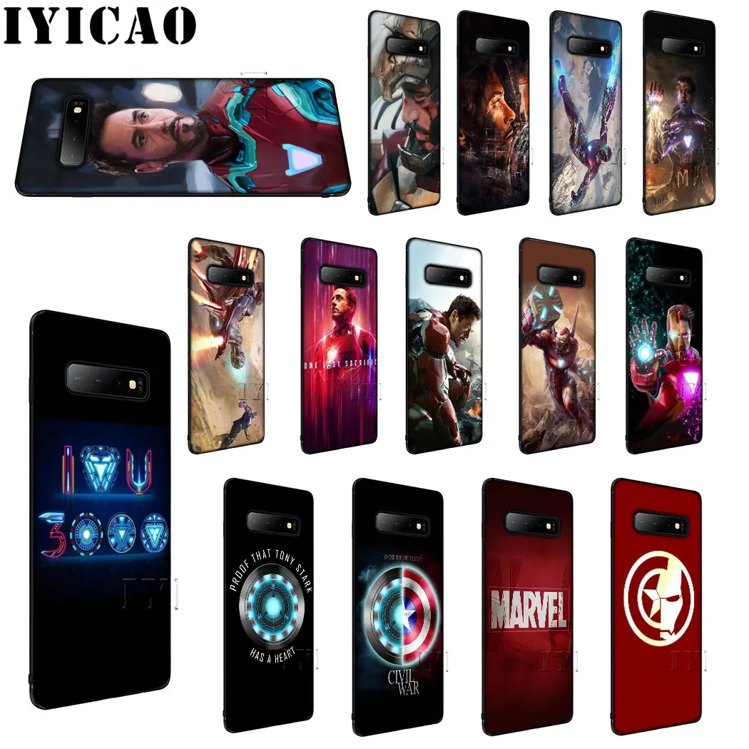 IYICAO с принтами &quotMarvel&quot &quotМстители&quot герои мягкий чехол для Samsung Note 8 9 A10 A20/A30 A40 A50