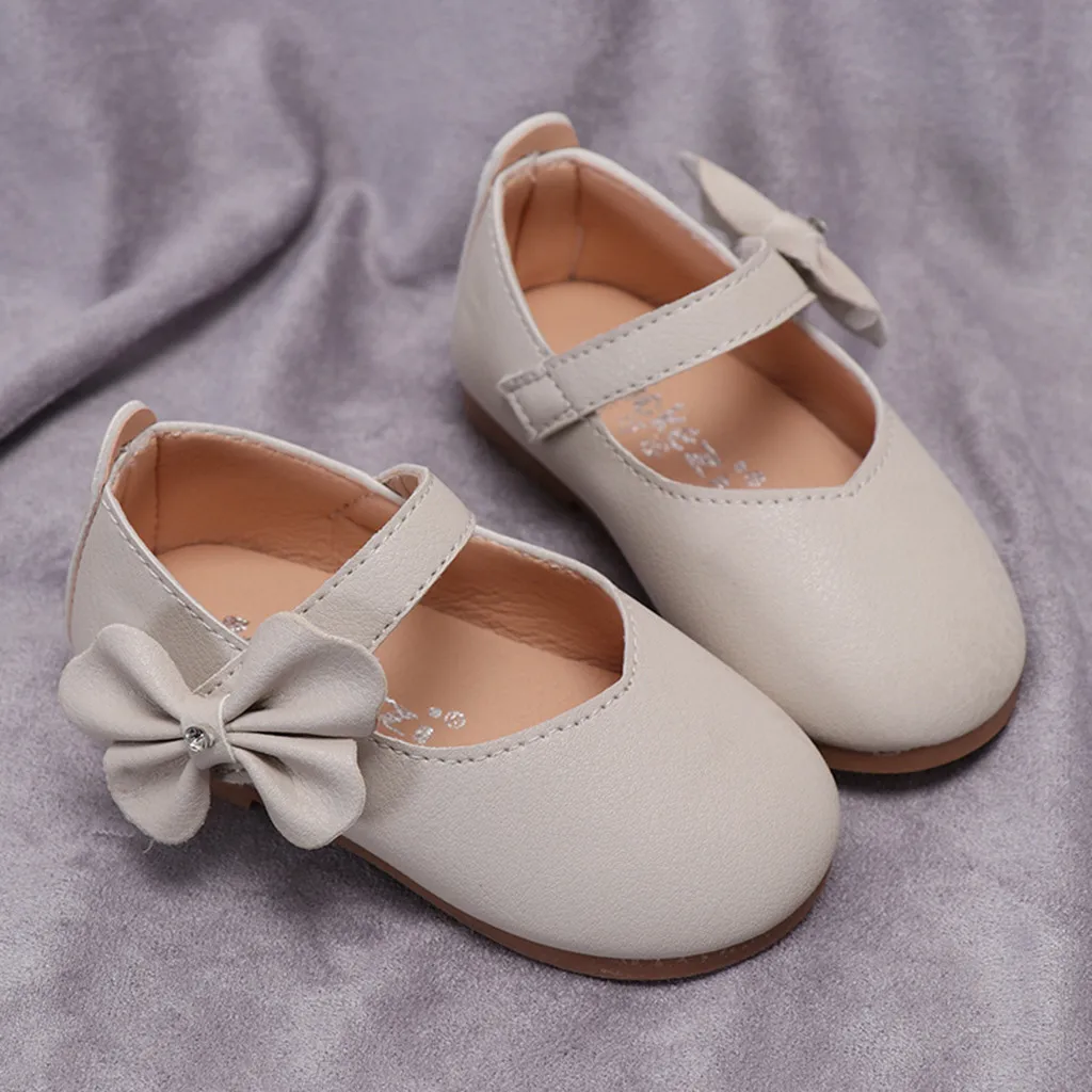 Обувь из искусственной кожи для маленьких девочек 0-18 месяцев нескользящая