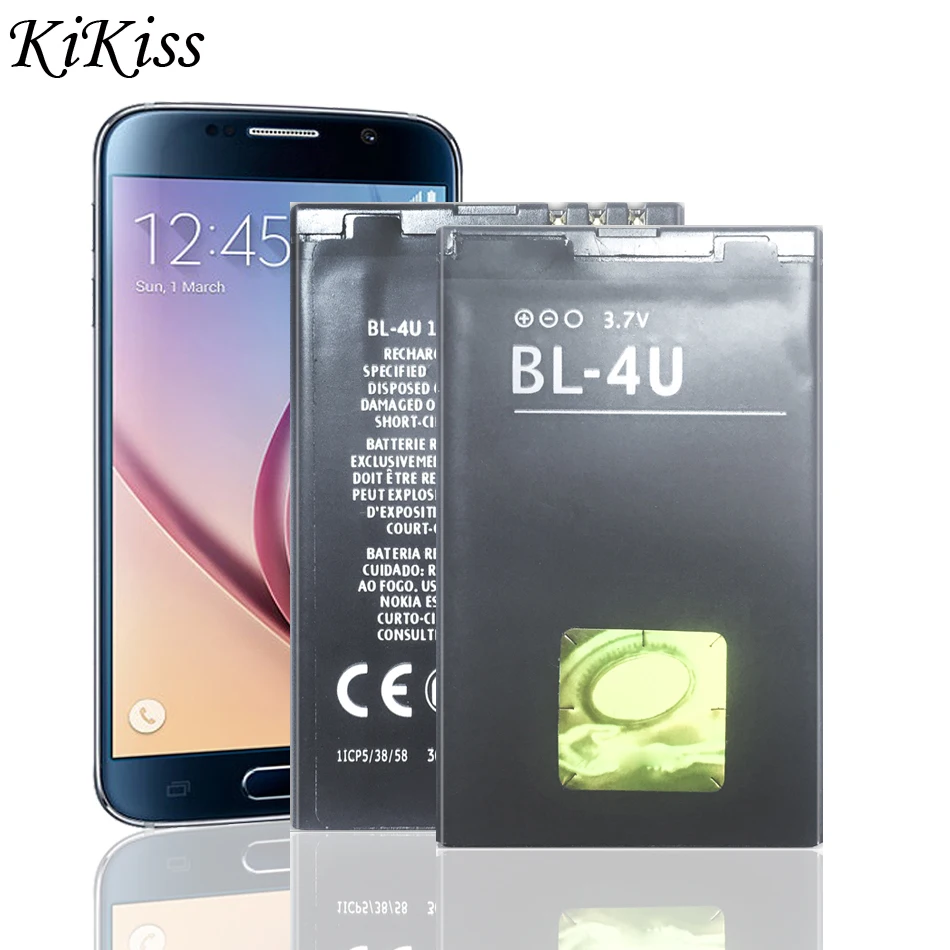 1000 мА/ч BL 4U BL4U литий ионный аккумулятор телефона Батарея для Nokia 3120c 5250 206 515 5330 5530XM