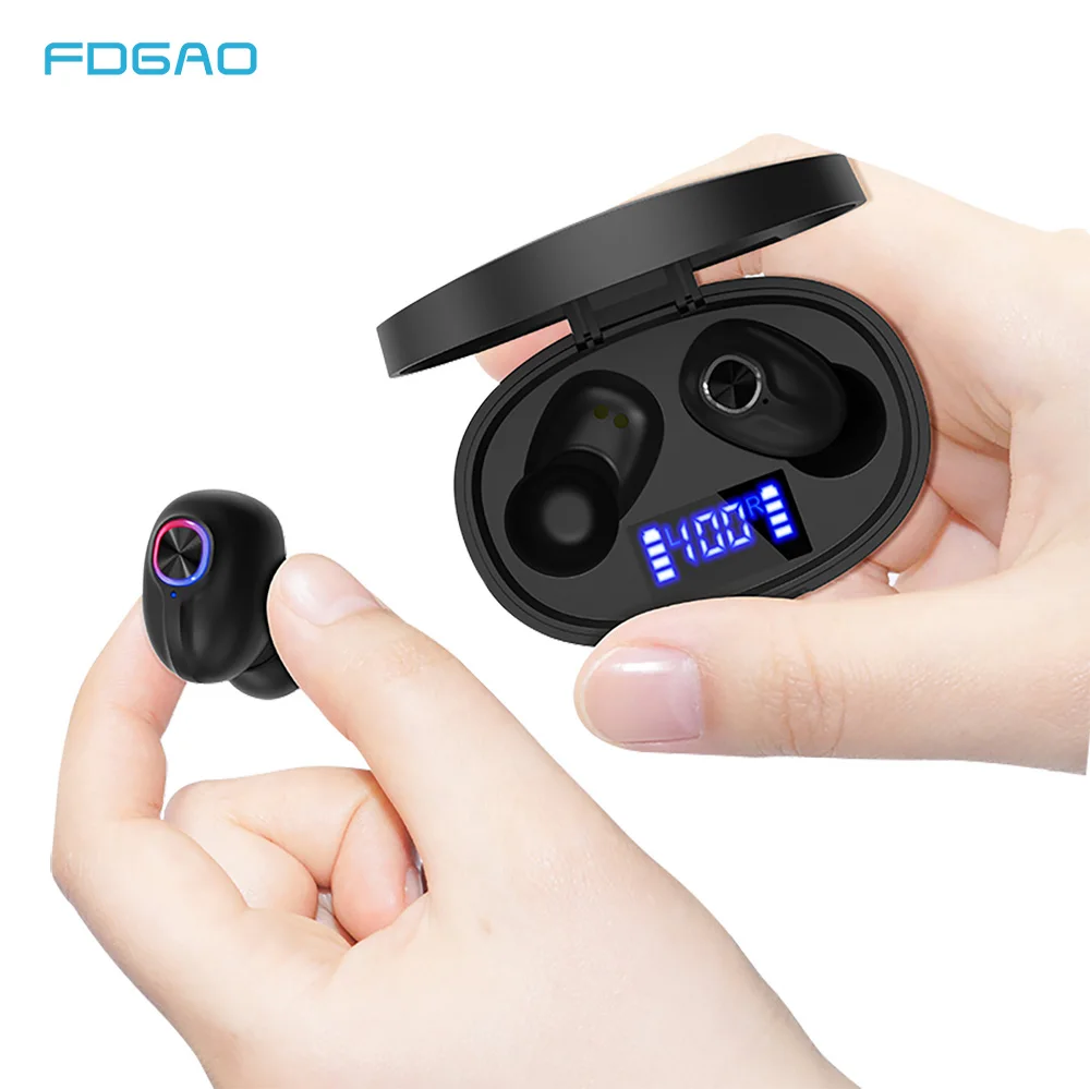 Беспроводные наушники TWS Bluetooth 5 0 зарядное устройство с микрофоном спортивная